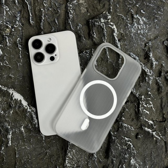 Premium Aesthetics Ins-Style Clear Magnetic Silicone Case – (Matte white,iPhone 13 Pro)