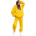 thumbnail image 4 of 2025 Ensemble Chic Classique pour Femmes à Imprimé Nœud pour Femmes Chandail à Capuchon Chaud Ensemble Deux Costumes Coupe Ajustée pour Femmes Pièce, 4 of 4