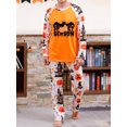 thumbnail image 2 of SUNSIOM Family Matching Halloween Pajamas, Baby Rompers/Bat Pumpkin Letter Print Sleepwear Set, 2 of 5