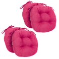 thumbnail image 1 of Coussins de Chaise Ronds Capitonnés en Microsuède Uni de 16 Po (Ensemble de 4), 1 of 2
