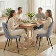 thumbnail image 2 of HOMCOM Dining Chairs Set of 4 Kitchen Chairs with Metal Legs Grey, 2 of 10