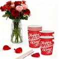 thumbnail image 4 of Gobelets en Papier Jetables de la Saint-Valentin Vaisselle de Boisson Rouge Festive pour Fête Usage à la Maison, 4 of 6