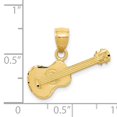 thumbnail image 2 of 14k Yellow Gold Acoustic Guitar Necklace Charm Pendant Musical Instrument, 2 of 6