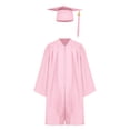 thumbnail image 1 of TTAO Kids Unisex Graduation Gown Robe Cap V Neck Set with 2025 Badge Tassel for School Graduation Pink 33, 1 of 7