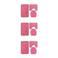 thumbnail image 2 of Decodeary 3pcs/set Absorbent Bath Rug Set Bathroom Dry And Fresh Easy To Install Anti-slip Polyester Non-Slip Chenille Bath Rug PJ210611-B004 3Set, 2 of 6