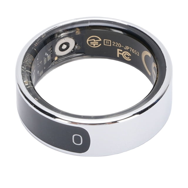 Bague Sportive Intelligente, Association d'Appli Mobile à Touches Tactiles de Contrôle, Bague Intelligente avec Écran d'Affichage et Comptage de Pas pour la Randonnée, le Cyclisme, la Course Taille 8 18.2mm / 0.72 Po, Taille 9 19mm