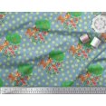 thumbnail image 2 of Soimoi Poly Crepe Fabric Floral,Tree & Deer Kids Decor Fabric Printed Yard 42 Inch Wide, 2 of 3
