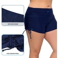 thumbnail image 3 of Short de Bain Femme Taille Haute Boyshort Bikini Solide Bas de Maillot, 3 of 6