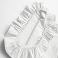 thumbnail image 4 of LLYWEY Toddler Girls Ruffle Tops, Baby Girl Linen Ruffles Hem Sleeveless T-Shirts, Kids Solid Color Keyhole Back Summer Round Neck Sleeveless Loose Casual Blouses Shirts, Style-T-12, White, 3T, 4 of 9