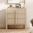 thumbnail image 2 of WAMPAT Commode à 3 Tiroirs, Commode Moderne Mi-Siècle de 31,5 Pouces de Large, Commode en Bois avec Poignées Courbées, Chambre, Salon, Chêne Clair, 2 of 10