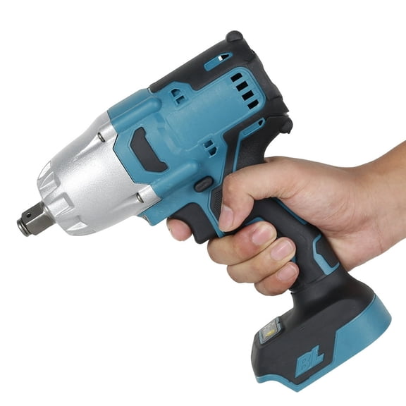 Brushless Electric Impact Wrench Cordless Impact Wrench 1000Nm High-Torque Impact Driver with LED Work Light Powerful Wrench Tool for Car Tire Repair Wood Metal
