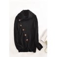 thumbnail image 2 of Chandails Femmes Chauds Chandails Asymétriques Tricotés Cols Roulés Unis Cache-Cœur Tricotés Manches Longues Chemises Hauts Décontractés S, 2 of 4