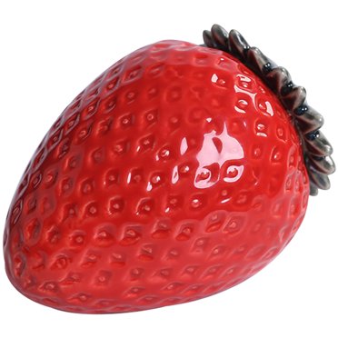 Miangastore Sealed Ceramic Tea Jar Kitchen Storage Box Tea Strawberry Shaped Container with Lid(150ml)