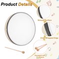 thumbnail image 3 of Uxcell 1 Pcs Hand Drum Music Percussion 10 Inch Wood Frame Drum Set with Drum Stick Musical Instrument for Musical Education Home Party Performance Supplies (Wood Color), 3 of 6