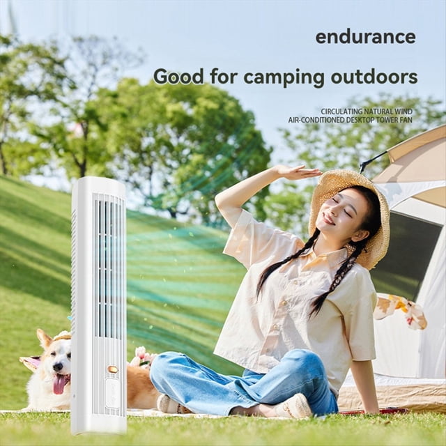 Tower Fan USB Charging Portable Air Conditioner Electric Standing Fan Cordless Table Fan B