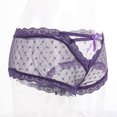 thumbnail image 2 of Faithtur Women See-through Lace Panties Solid Color Breathable Underpants, 2 of 7