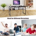 thumbnail image 3 of Costway 55'' Industrial Computer Desk  w/ Storage Shelf  Adjustable Foot Pads Home Office, 3 of 9