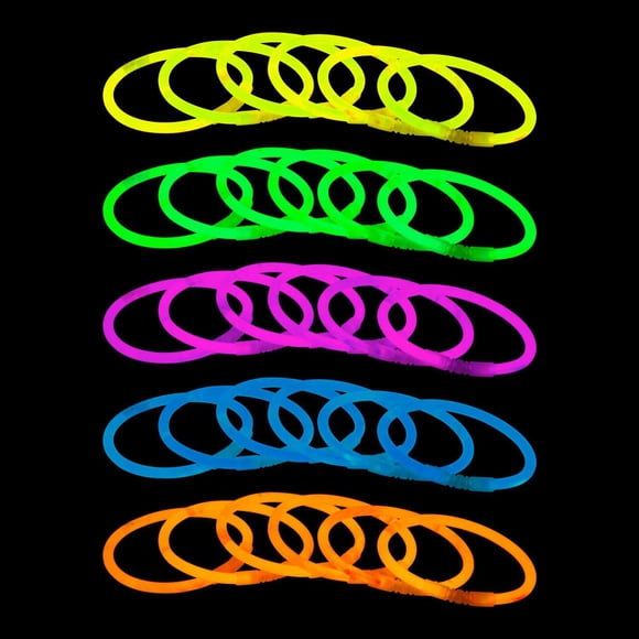 ibobby Fun Party Supplies Glow in the Dark Neon Bracelet Bulk