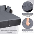 thumbnail image 4 of Giantex Rattan Daybed Patio Loveseat Sofa Set, Wicker, Grey, 4 of 8