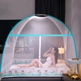 thumbnail image 4 of YAOMOBB Bedroom Net Cover Portable Folding Net Tent Zipper Closure Fully Enclosed Bed Cover Curtain, 4 of 6