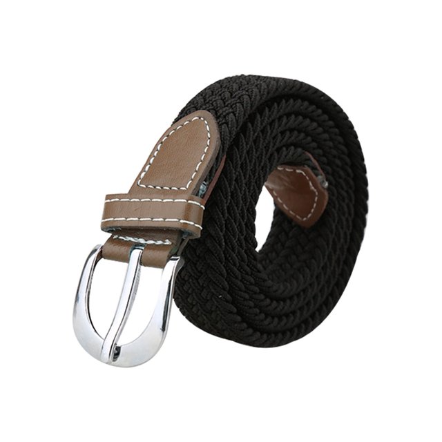 Unique Bargains Ceinture Tissée Décontractée Extensible Tressée Élastique pour Femme Largeur 1 Pieds