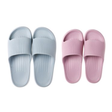 Slippers for Women and Men Quick Drying, Open Toe Soft Slippers, Non-Slip Soft Shower Spa Bath Pool Gym Beach House Sandals for Indoor & Outdoor