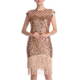 thumbnail image 2 of Ketyyh-chn99 Robes Formelles et Robes de Soirée Robe de Cocktail Longue Robe de Soirée Dos Nu Col en V Élégante Robe de Cocktail pour Fête Or Rose,TG, 2 of 3