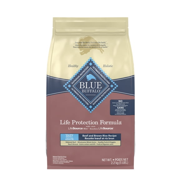 Blue Buffalo Life Protection Formula Nourriture Sèche Naturelle pour Chiens Adultes de Petite Race, Boeuf et Riz Brun 2.2KG