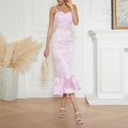 thumbnail image 4 of EIMELI Robe Maxi à Bretelles Spaghetti pour Femme Sans Manches Dos Nu Décolleté Plongeant Ourlet à Volants Longue Robe Sortie Robes Camisole, 4 of 6