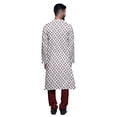 thumbnail image 3 of Atasi Kurta Pyjama de Designer pour Hommes Imprimé Style Angrakha Vêtements d'Été Décontractés, 3 of 5