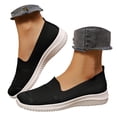 thumbnail image 1 of Mepaouo Chaussures Mocassins de Marche pour Femmes à Enfiler Légères à Bout Rond en Tricot Plates Espadrilles de Course Tennis, 1 of 9