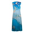 thumbnail image 5 of TJAZFJPA Robe Féerique Femme Mode Printemps et Été Imprimée Sans Manches Col en V Fermeture Éclair Latérale Robe Manteau Femme Robe Jaune, 5 of 5
