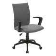 thumbnail image 1 of Leick Apostrophe Linen Fabric Office Chair in Gray, 1 of 2
