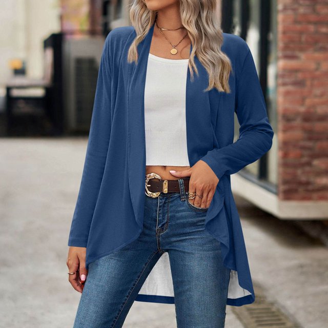 Soki Womens Cardigan Fall Spring Lightweight Jacket Summer Long Sleeve Kimono S-2XL