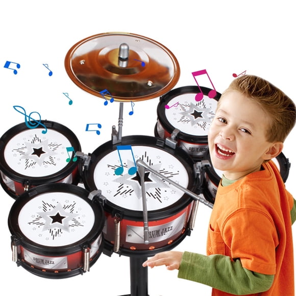 Apmemiss Liquidation Instrument de Percussion Ensemble de Tambours pour Enfants Tambour Jazz Jouet Musical Jouet d'Éveil pour Bébé 3 Ans+