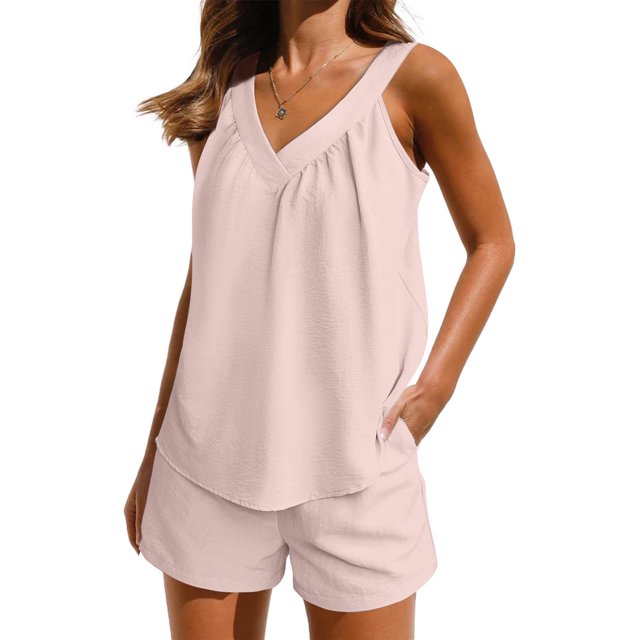 Gspmoly Hauts d'Été, Mode Maison pour Femmes Décontractée de Pâques Imprimée et Pantalon Ensemble de Pyjama à Manches Courtes avec Poches Chemises pour Femmes Offres Prime