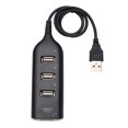 thumbnail image 1 of Graflsoa 4-Port USB 2.0 Hub with 44cm Cable, High-Speed 480Mbps Data Transfer, Compact ABS Design in Black or White, 1 of 7
