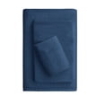 thumbnail image 1 of Mainstays Washed Ultra Soft Microfiber Bed Sheet Set, Twin-XL, Washed Indigo, 3 Piece, 1 of 12