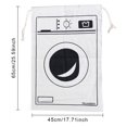 thumbnail image 4 of ziyahi Cotton Linen Drawstring Storage Bag Living Room Bedroom Sundries Room Bedroom Reusable Large Capacity Pouch Luggage Cargo Toys Organizer Type 2, 4 of 7