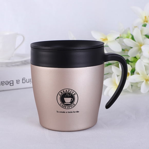 EGNMCR Cups Stainless Steel Coffee Mug Insulated Double Wall Water Cup With Lid Coffee Mug
