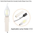 thumbnail image 4 of Unique Bargains E12 Candelabra Base Accessories Candle Light Cover Sleeves, White 6 Pack, 4 of 5