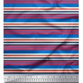 thumbnail image 1 of Soimoi Rayon Fabric Horizontal Stripe Print Sewing Fabric Yard 42 Inch Wide, 1 of 5