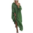 thumbnail image 2 of LSLJS Women Plus Size Daily Casual Open Shoulder Vintage Loose Boho Maxi Dress, 2 of 9