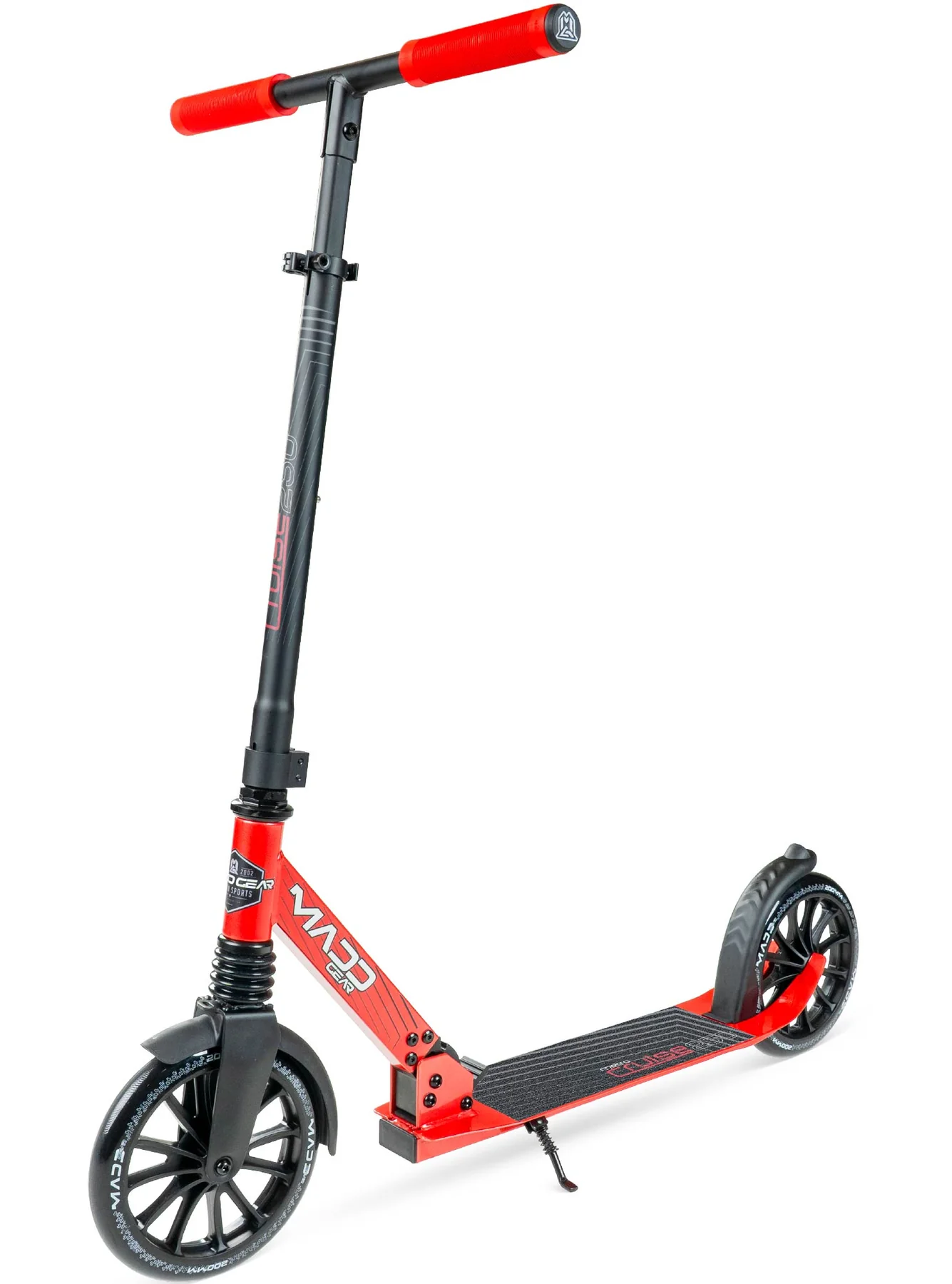 Madd Gear Metro 250- Black/Red Folding Commuter Scooter with Adjustable Bar