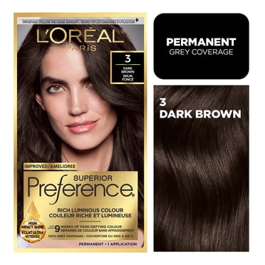 L'Oreal Paris Superior Preference Permanent Hair Color, Oil-in-Gel, Brun foncé, 1 boite