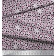 thumbnail image 3 of Soimoi Satin Silk Fabric Floral Block Print Fabric by the Yard 42 Inch Wide, 3 of 5