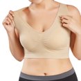 thumbnail image 1 of Women Pure Color Plus Size Ultra-thin Large Bra Sports Bra Full Bra Cup Tops, 1 of 9