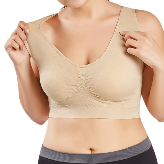 Women Pure Color Plus Size Ultra-thin Large Bra Sports Bra Full Bra Cup Tops
