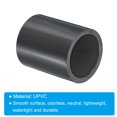 thumbnail image 4 of Unique Bargains Raccord de Tuyau UPVC Douille 25mm, 2 Pack Couplage Droit, Gris Foncé, 4 of 5
