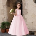 thumbnail image 4 of Wo-Fusoul Robe d'Anniversaire pour Filles, Robe de Princesse d'Été Sans Manches à Col Rond en Tulle et Maille, Robe de Fête pour Enfants de 1 à 15 Ans, 4 of 5